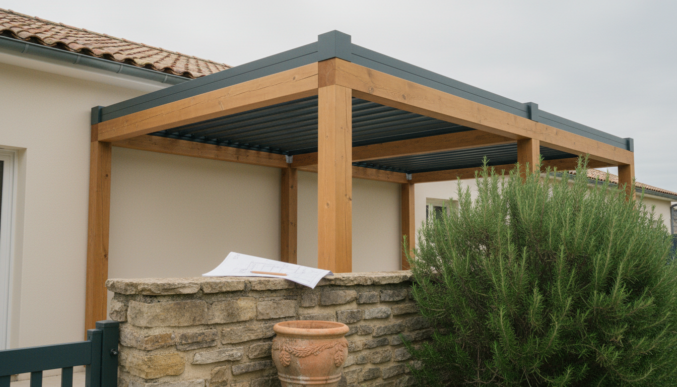 Illustration : Pergola et voisin : droits, mitoyenneté et recours possibles