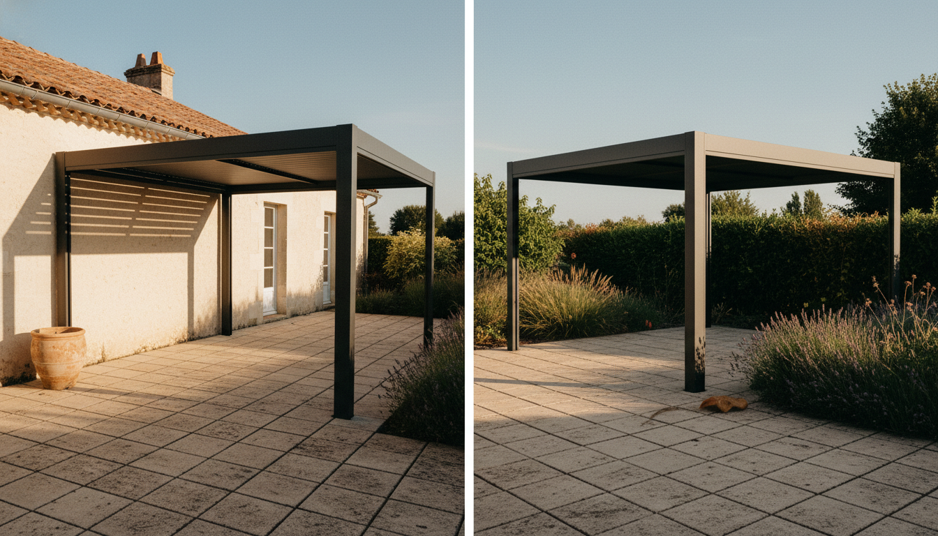 Illustration : Pergola adossée ou autoportée : laquelle poser et comment ?